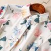 Turn-Down Collar Half Sleeve Printed Elegant Dresses Casual Dress