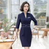 18 Summer Office Dresses For Women Elegant Business Half Sleeve Pencil Dress Ladies Casual Sretch Work Dresses D0176