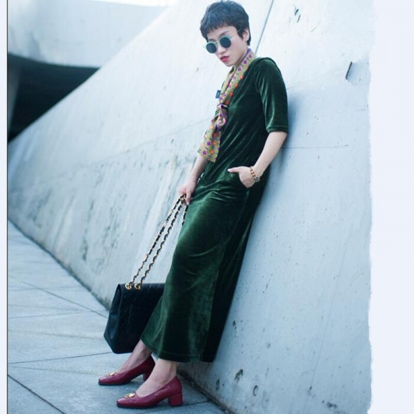 19 New women Spring Autumn women half sleeve long velvet dress,Plus size M-6XL 7XL office velour dress Vintage Vestidos 19 New women Spring Autumn women half sleeve long velvet dress,Plus size M-6XL 7XL office velour dress Vintage Vestidos