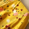 Viscose V collar waist knot half sleeve floral printing