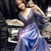V Neck Backless Prom Wedding Evening Party Maxi Dres