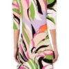 Italian Pretty dress half sleeve printing knitting dress