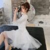 Party Dress Spring Sexy Sequined Half Sleeve Slim Luxury Fashion Designer