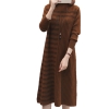 Half Turtleneck Pullover Knitted Sweater Dress Female Elegant Loose