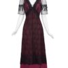 Beach Victorian Style Half Sleeve V-Neck Dress