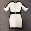 V Neck Half Sleeve Bandage Dress 19 Ladies Elegant Designer