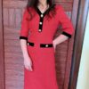 Elegant half sleeves dress Brand new high quality high-rise