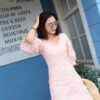 Embroidery Luxurious V-neck Half Sleeve Slim Party Dress