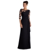 19 Women maxi dress Ladies Long Dress Lace Stitching Round Neck half Sleeve Dress Formal Dress