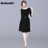 Casual Sweater Dress New Brand 18 Autumn Fashion Half Sleeve
