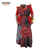 19 spring african traditional women dress AFRIPRIDE half sleeve ankle-length dress with ruffles decoration for women A1825025