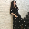 Long Dress Casual Half Sleeve Korean Style V-neck