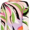 Italian Pretty dress half sleeve printing knitting dress