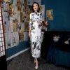 Oversize 3XL 4XL Autumn New Arrival Vintage Half Sleeve Cheongsam