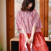 Runway Designer Half Sleeve Button Down Patchwork Short Dres