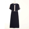 Long Dress Crystal Beading Half Sleeve Back Split Elegant Formal Dress
