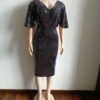 Lady Rilling Flare Sleevees Deep V-Neck Party Sexy Elastic