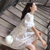 Summer Chiffon Dresses V-Neck Floral Beach Dress Mini cute