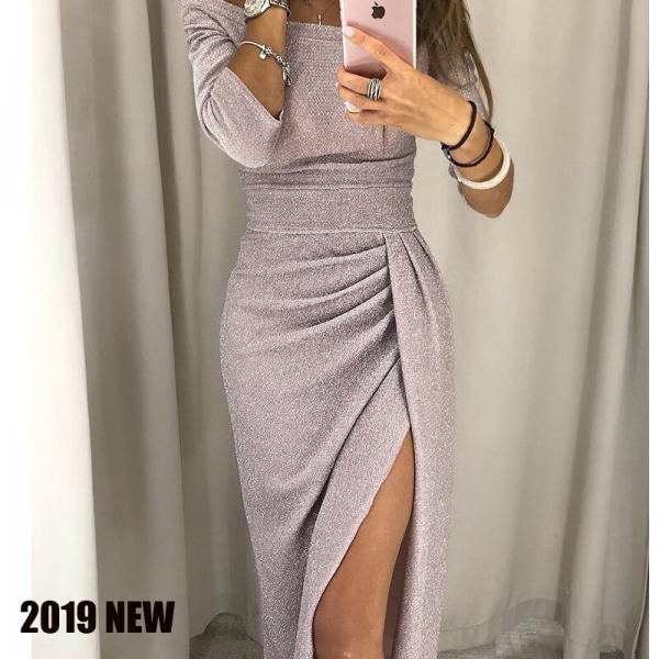 Amazon 3XL Pink Slash Neck Sheath empire KNEE- length Dress Sexy Off The Shoulder Half Sleeve dress For Party Formal Sexy Club D 1 Pink Slash Neck Sheath empire KNEE- length Dress 3XL