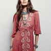 Luxury Vintage Embroidery Bohemian Holiday Long Maxi Dresses 18 New Summer Women Half Sleeve V-neck Dress
