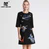 Embroidery Cartoons Sequined Fashion Casual Autumn Short Dress
