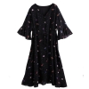 Women Flare Half Sleeves Dress Plus size 4XL 5XL 6XL 7XL 8XL