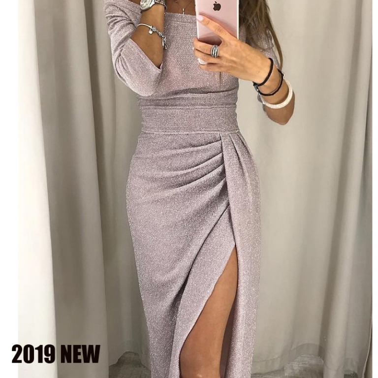 Amazon 3XL Pink Slash Neck Sheath empire KNEE- length Dress Sexy Off The Shoulder Half Sleeve dress For Party Formal Sexy Club D