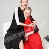 Miyake fashion fold patchwork half sleeve o-neck a-line dress
