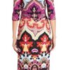 V collar half sleeve stretch knit Silk Jersey Slim dress