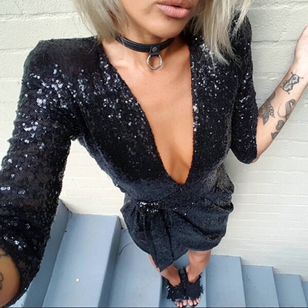 18 Wrap Sexy Dress Women Half Sleeve Autumn Dress Elegant Gold Black Mini Sequin Party Dresses 18 Vestidos 18 Wrap Sexy Dress Women Half Sleeve Autumn Dress Elegant Gold Black Mini Sequin Party Dresses 18 Vestidos