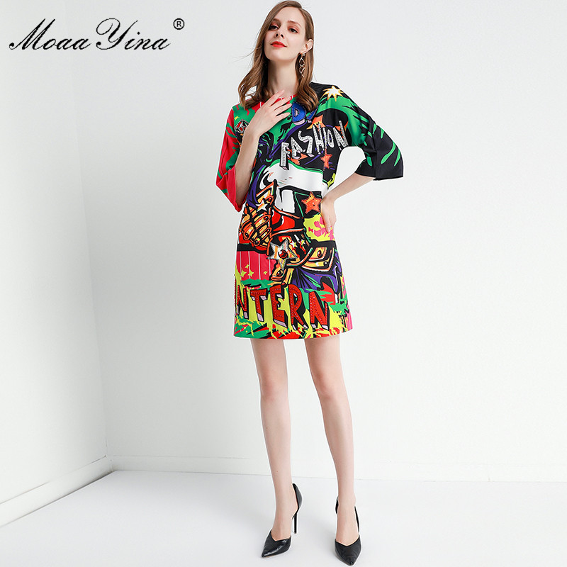 Summer Women's Dress Half sleeve Beading Angel letter Print