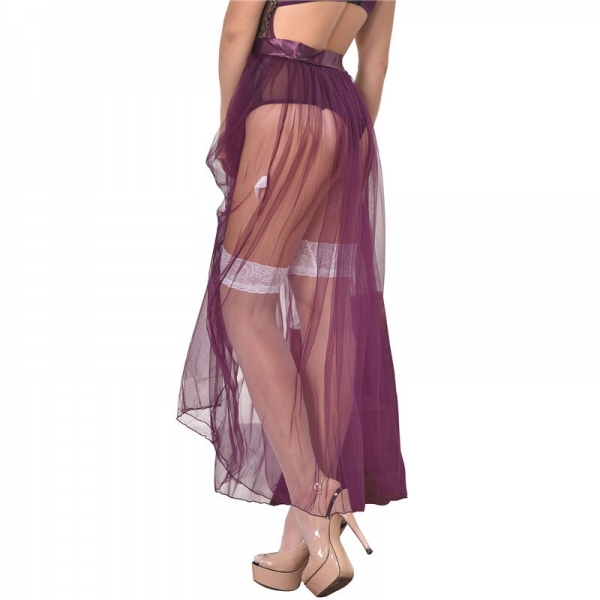 RS80272 Skirts Womens New Arrival Hot Sale Purple Transparent Skirt Solid Plus Size XL Sexy Skirts Womens 19 See Through 3 Elegant Purple Transparent Skirt - Unveil Your Unique Style