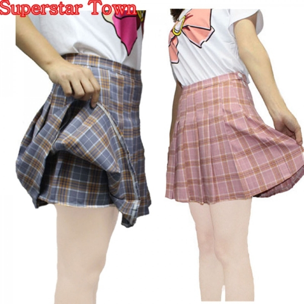 Pleated Skirts Womens High Waist Saia Plissada Harajuku Cheerleader Skater Skirt Shorts Girls School Skirt Uniform 1 High Waist Saia Plissada Harajuku Cheerleader Skater Skirt Shorts Girls