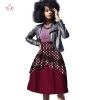 New Bazin Riche African Clothing for Women Dashiki African Wax Print Knee-Length Ball Gown Double Layer Skirt WY10