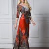 Maxi dress plus size lace v-neck summer dress large vestidos L-7XL