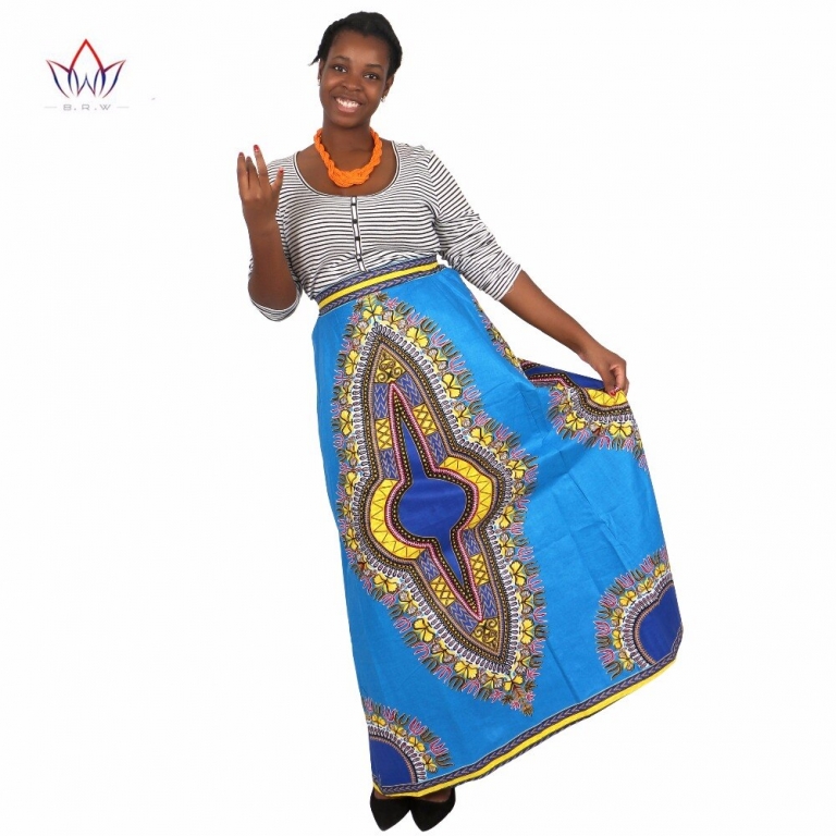 African Skirts for Women Long African Skirts Maxi Skirt Retro Fashion African Clothes Faldas Largas Estampadas 6XL BRW WY1370