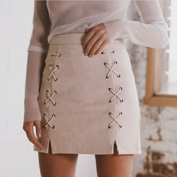 Winter Autumn Mini Skirt Black Nude New Size S-XL