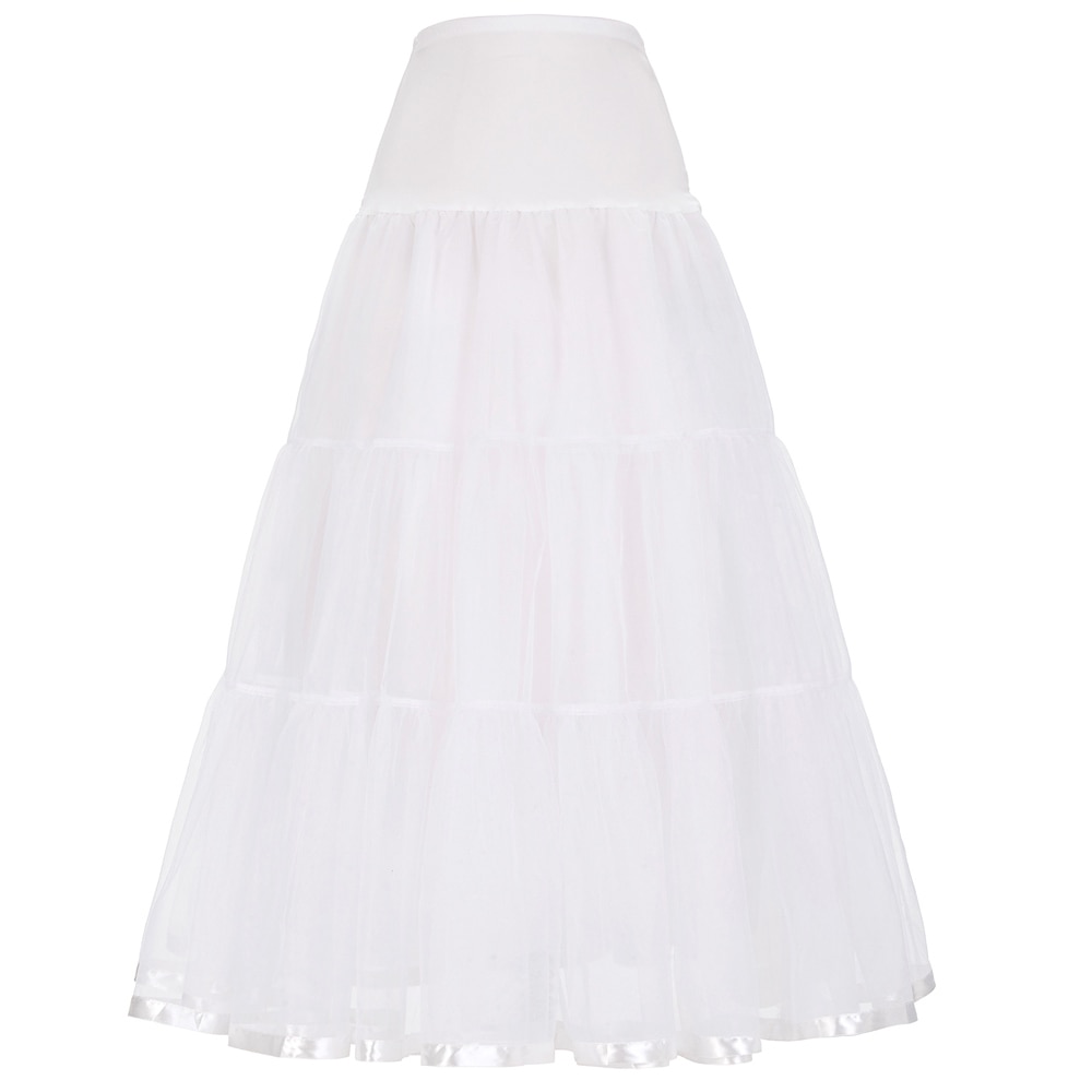 Tulle Skirts Womens Pleated Long Skirt Faldas Black Bridal Wedding Petticoat Midi 19 Skirt Saia Longa Vintage Maxi Skirts 2