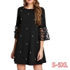 Half Sleeve Elegant Dress O-Neck Polka Dot Plus Size 5XL