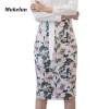 S-5XL Spring Summer Vintage Skirts Women High Waist Slim Novelty Print Fashion Lady Bandage Pencil Skirt Saias Plus Size