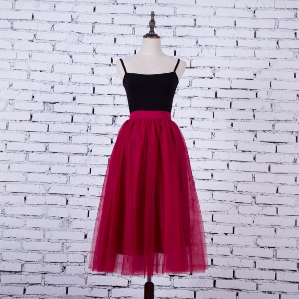 Korean style 80cm Long maxi Tulle skirts autumn jupe high waist
