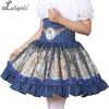 High Waist Skirt Blue Musha Printed Women's Short