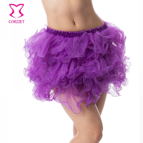 Adult Sexy Layered Ruffle Mini Tutu Skirt Women Burlesque Costume Pettiskirt Petticoats Clubwear Ball Gown Corset Underskirt 1 Ruffle Mini Tutu Skirt Women Burlesque Costume Pettiskirt Petticoats