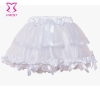 Corzzet White Lace Wedding Tu Tu Skirt Burlesque Women Lolita Tutu Party Dance Adult Skirt Performance Cloth