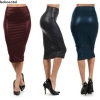 Embrace Your Curves: Bohocotol Plus Size High-Waist Faux Leather Pencil Skirt