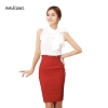 Pencil Skirt for Girls - 19 Elastic, High Waist, Slim Hips, Red & Black Formal Saias Feminino
