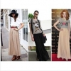 High Quality Long Chiffon Skirt Pink Blue Black Red White Green