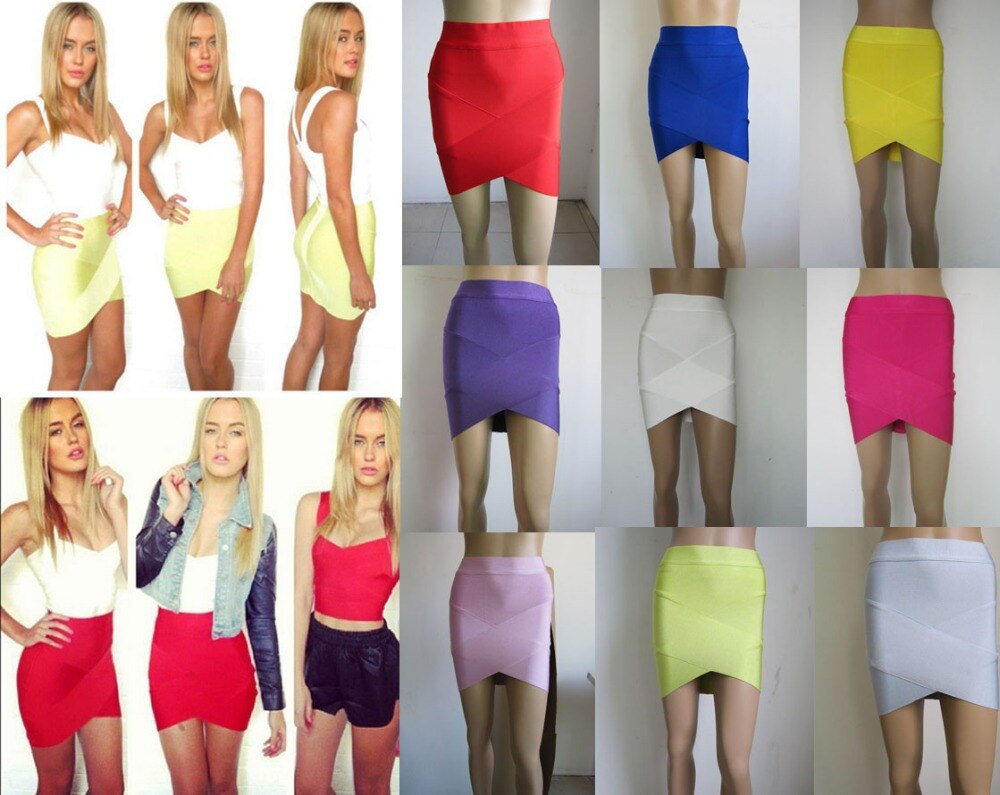Free Delivery European and American fashion star Various colors cross bandage skirts