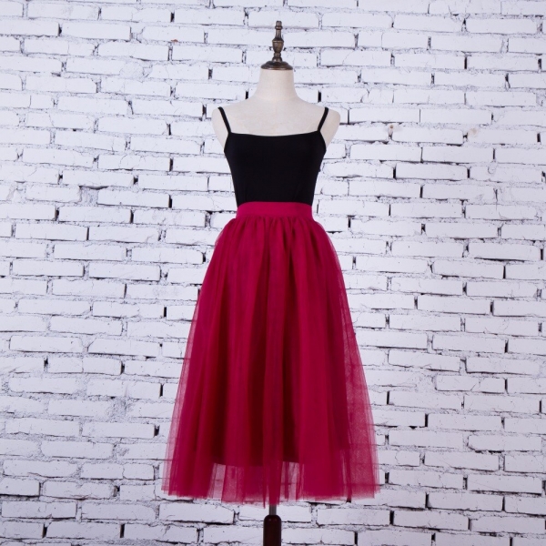 Korean style 80cm Long maxi Tulle skirts autumn jupe high waist
