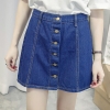 Vintage High Waist Saia Jeans Feminino Summer Faldas Mini Jupe Female Plus Size Skirt